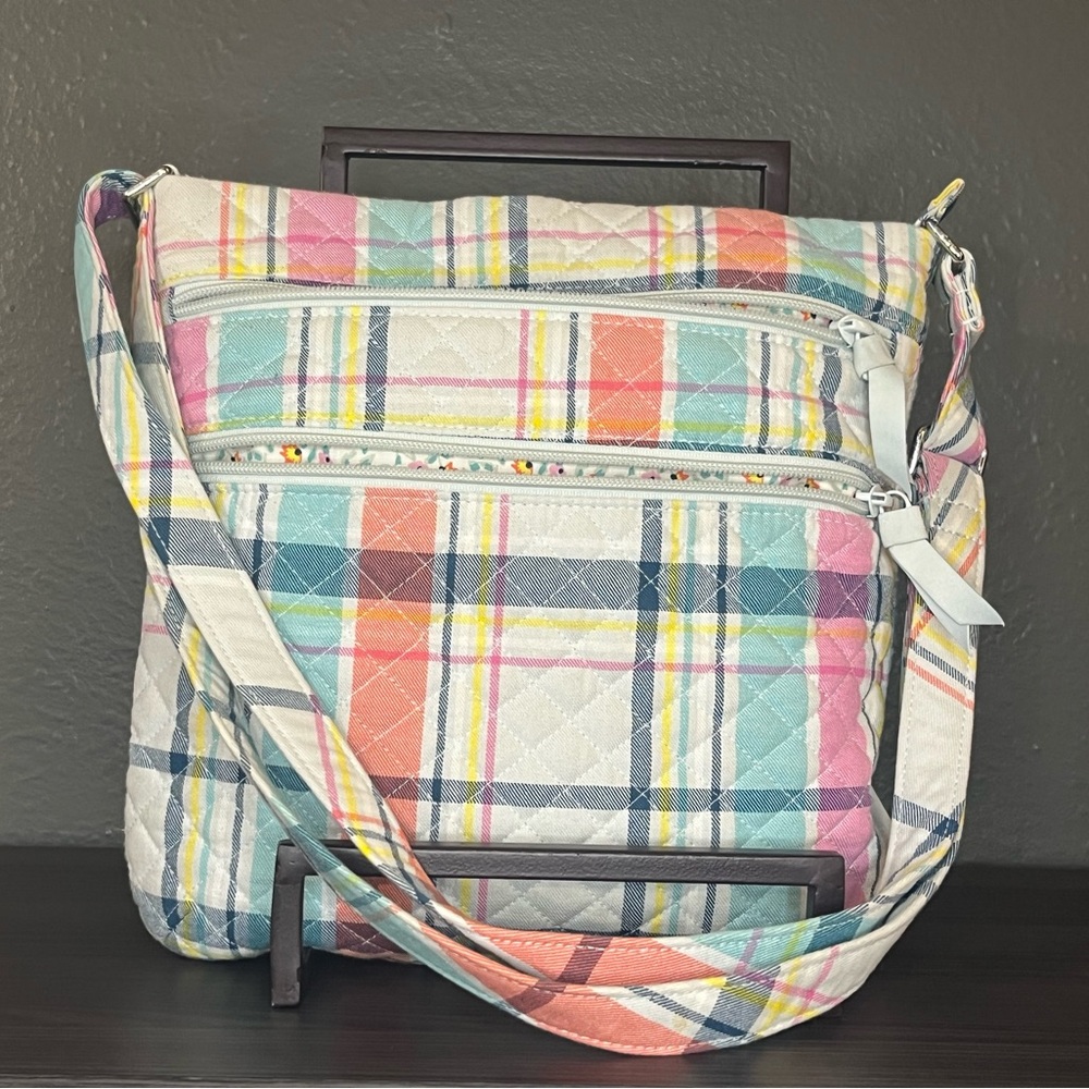Vera Bradley Pink and Yellow Quilted Plaid Fabric